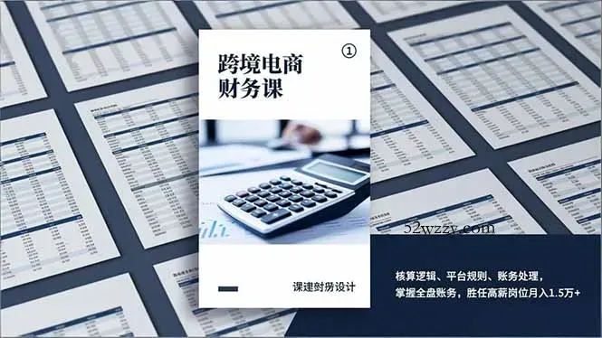 跨境电商财务课，核算逻辑、平台规则、账务处理，掌握全盘账务，胜任高薪岗位月入1.5万+-微众资源