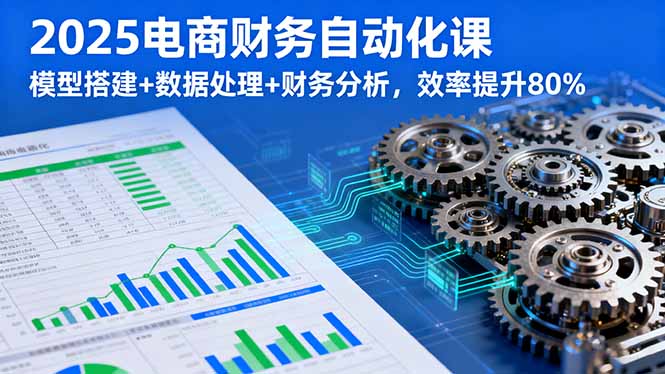 2025电商财务自动化课，模型搭建+数据处理+财务分析，效率提升80%-微众资源