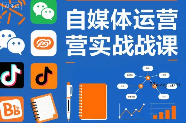 自媒体运营实战课，掌握一套系统的自媒体运营底层方法论，成为优秀的内容创作者-微众资源