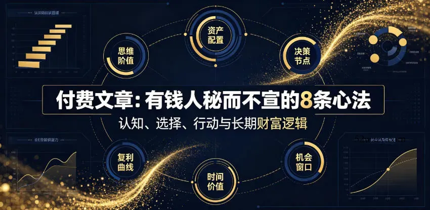 付费文章：有钱人秘而不宣的8条心法-微众资源