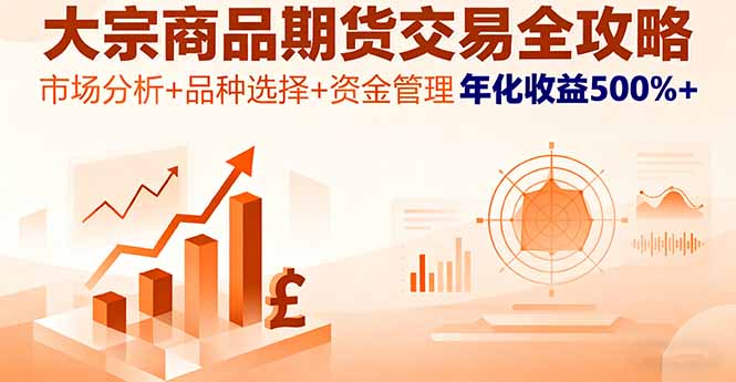 大宗商品期货交易全攻略，市场分析+品种选择+资金管理，年化收益500%+-微众资源