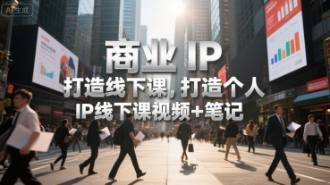 商业IP打造线下课，打造个人 IP线下课视频+笔记-微众资源