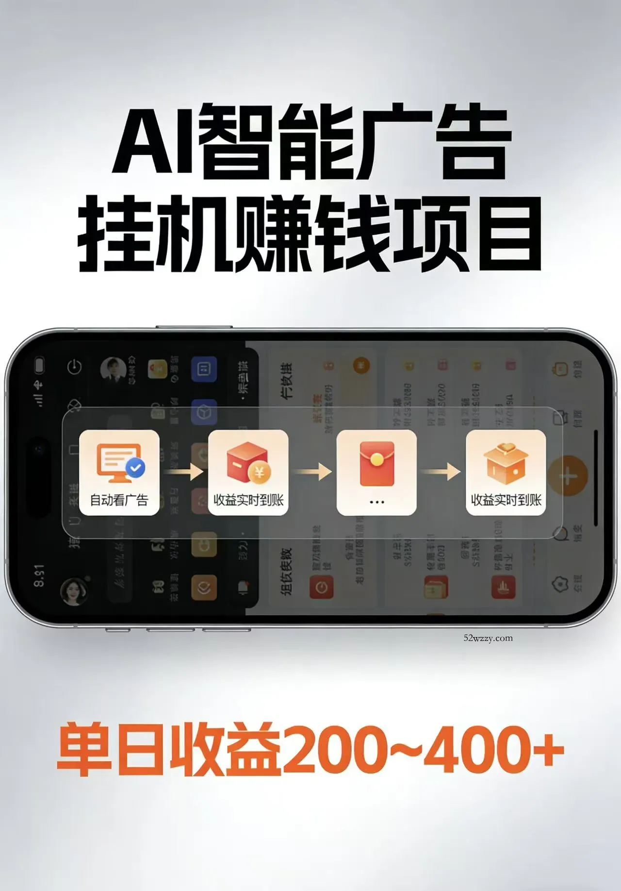 AI智能挂机看广告，每日稳定收益200-400+-微众资源