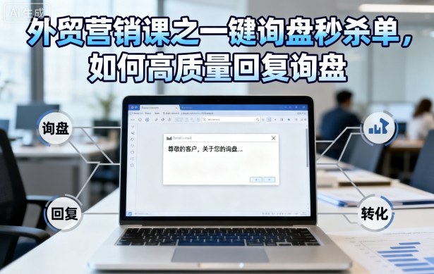 外贸营销课之一键询盘秒杀单，如何高质量回复询盘-微众资源
