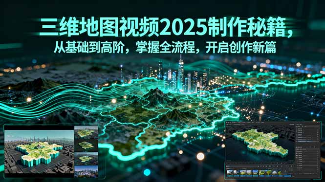 三维地图视频2025制作秘籍，从基础到高阶，掌握全流程，开启创作新篇-微众资源