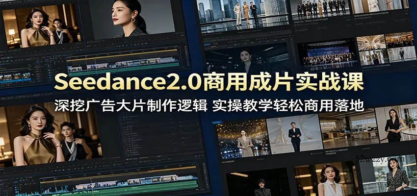 Seedance2.0商用成片实战课：深挖广告大片制作逻辑，实操教学轻松商用落地-微众资源