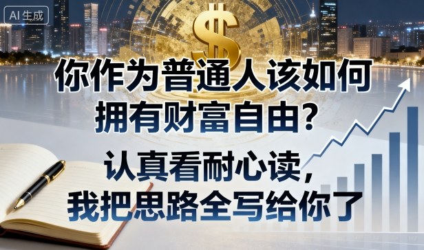 付费文章：你作为普通人该如何拥有财富自由？认真看耐心读，我把思路全写给你了-微众资源