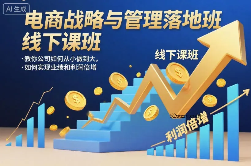 电商战略与管理落地班线下课，教你公司如何从小做到大，如何实现业绩和利润倍增【录音】-微众资源
