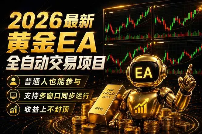 最新黄金EA量化赛道，全程自动执行，多窗口操作直接放大结果-微众资源