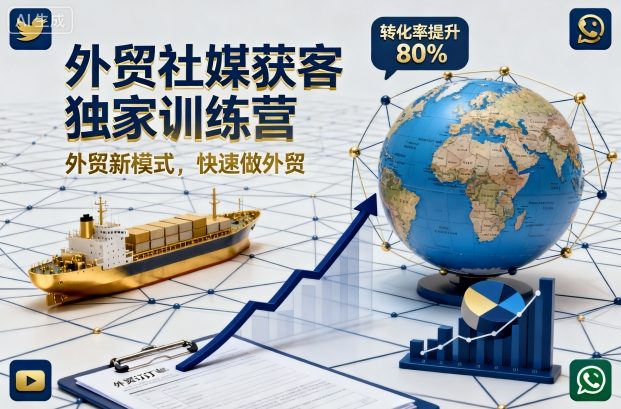 外贸社媒获客独家训练营，外贸新模式，快速做外贸(更新)-微众资源