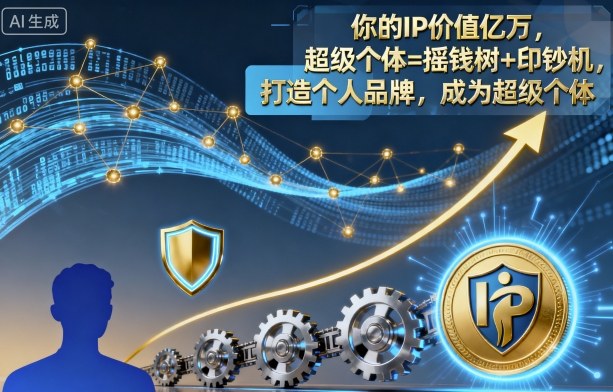 你的IP价值亿万，超级个体=摇钱树+印钞机，打造个人品牌，成为超级个体-微众资源
