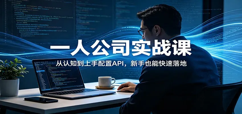 一人公司实战课：从认知到上手配置API，新手也能快速落地-微众资源