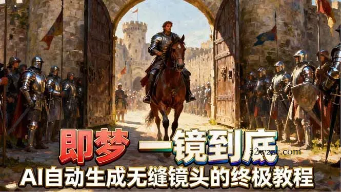 即梦AI一镜到底终极教程，智能补帧+运镜技巧，AI自动生成无缝丝滑长镜头高效出片-微众资源