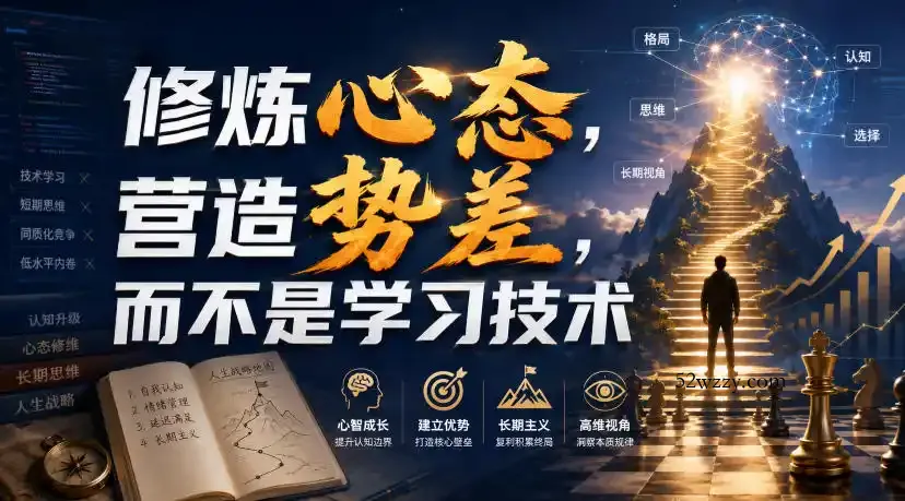 付费文章:修炼心态,营造势差,而不是学习技术-微众资源