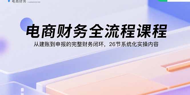 电商财务全流程课程：从建账到申报的完整财务闭环，26节系统化实操内容-微众资源