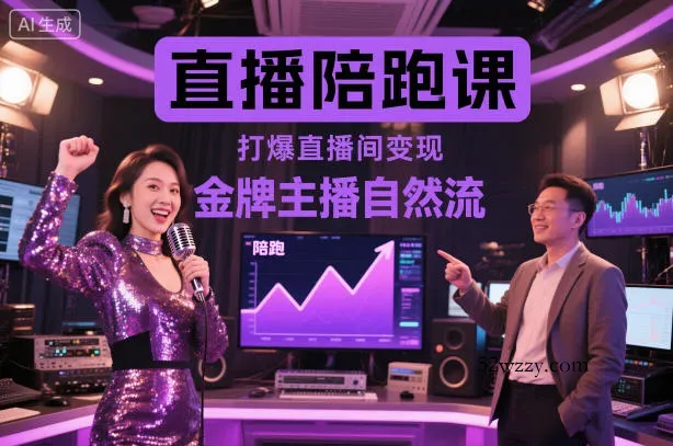 直播陪跑课,金牌主播自然流打爆直播间,复制高变现玩法