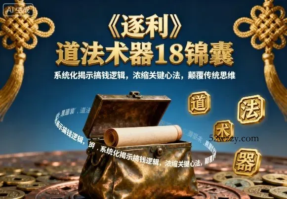 《逐利》道法术器18锦囊，系统化揭示搞钱逻辑，浓缩关键心法，颠覆传统思维(更新)-微众资源