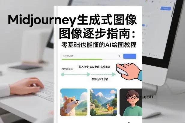 Midjourney生成式图像逐步指南：零基础也能懂的AI绘图教程-微众资源