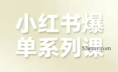 小红书爆单系列课，聚焦小红书电商全链路增长(更新)-微众资源