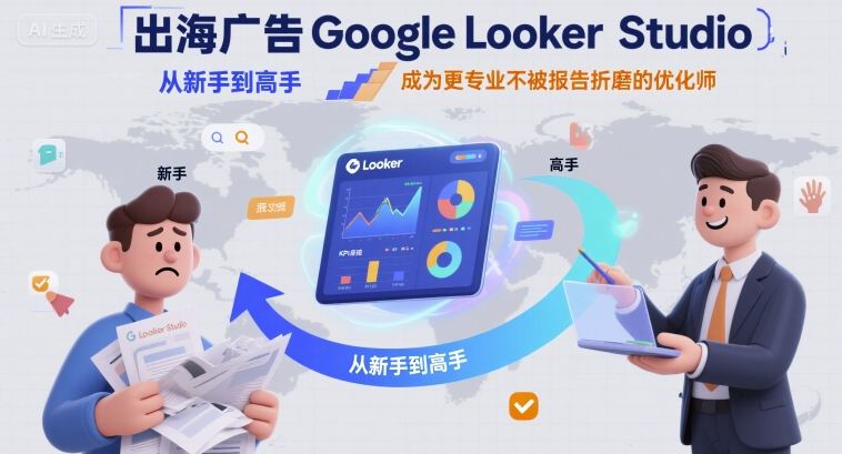 出海广告Google Looker Studio从新手到高手，成为更专业不被报告折磨的优化师-微众资源