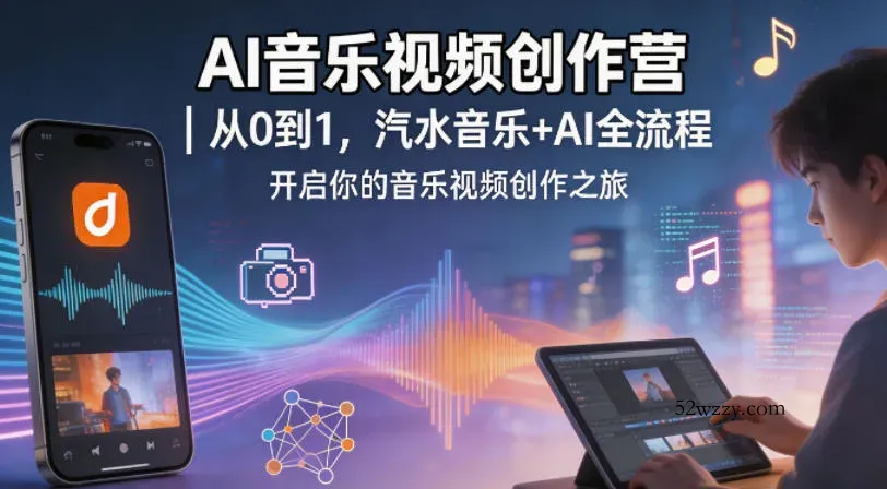 AI音乐视频创作营｜从0到1，汽水音乐+AI全流程，开启你的音乐视频创作之旅-微众资源
