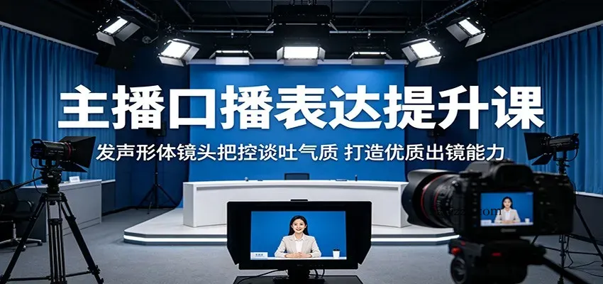 主播口播表达提升课：发声形体镜头把控谈吐气质，打造优质出镜能力-微众资源