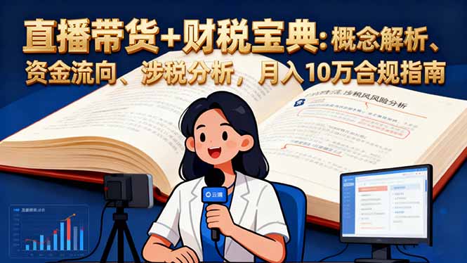 直播带货+财税宝典：概念解析、资金流向、涉税分析，月入10万合规指南-微众资源