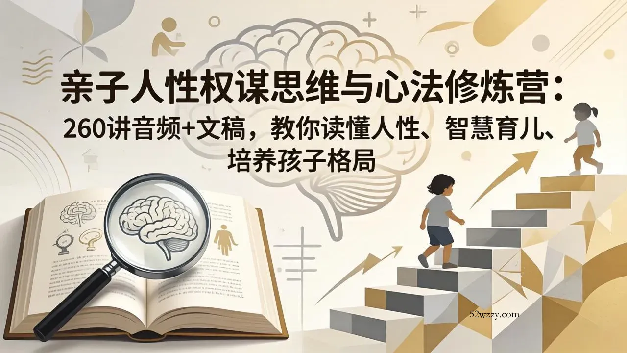 亲子人性权谋思维与心法修炼营：260讲音频+文稿，教你读懂人性、智慧育儿、培养孩子格局-微众资源