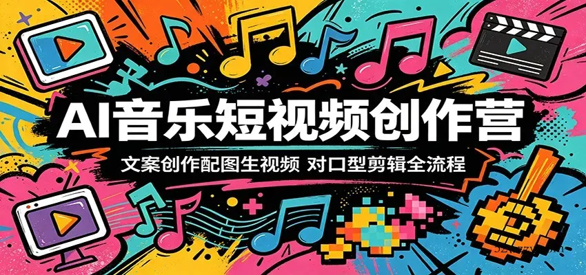 AI音乐短视频创作营：文案创作配图生视频，对口型剪辑全流程-微众资源