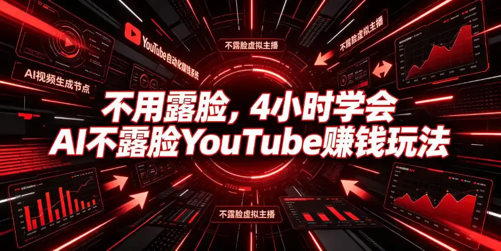 不用露脸，4小时学会AI不露脸YouTube賺钱玩法【原创双语字幕】-微众资源