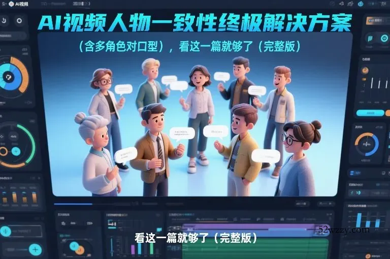 AI视频人物一致性终极解决方案(含多角色对口型)，看这一篇就够了(完整版)-微众资源