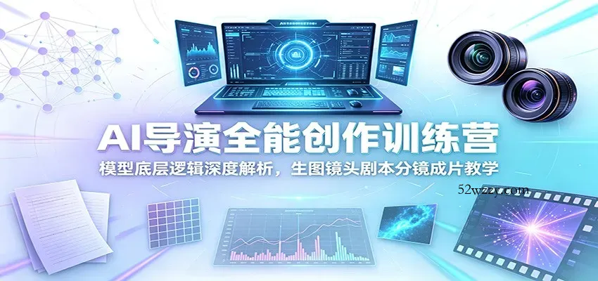 AI导演全能创作训练营：模型底层逻辑深度解析，生图镜头剧本分镜成片教学-微众资源