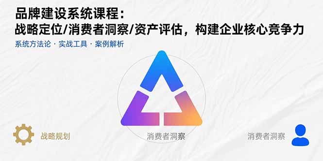 品牌建设系统课程：战略定位/消费者洞察/资产评估，构建企业核心竞争力-微众资源