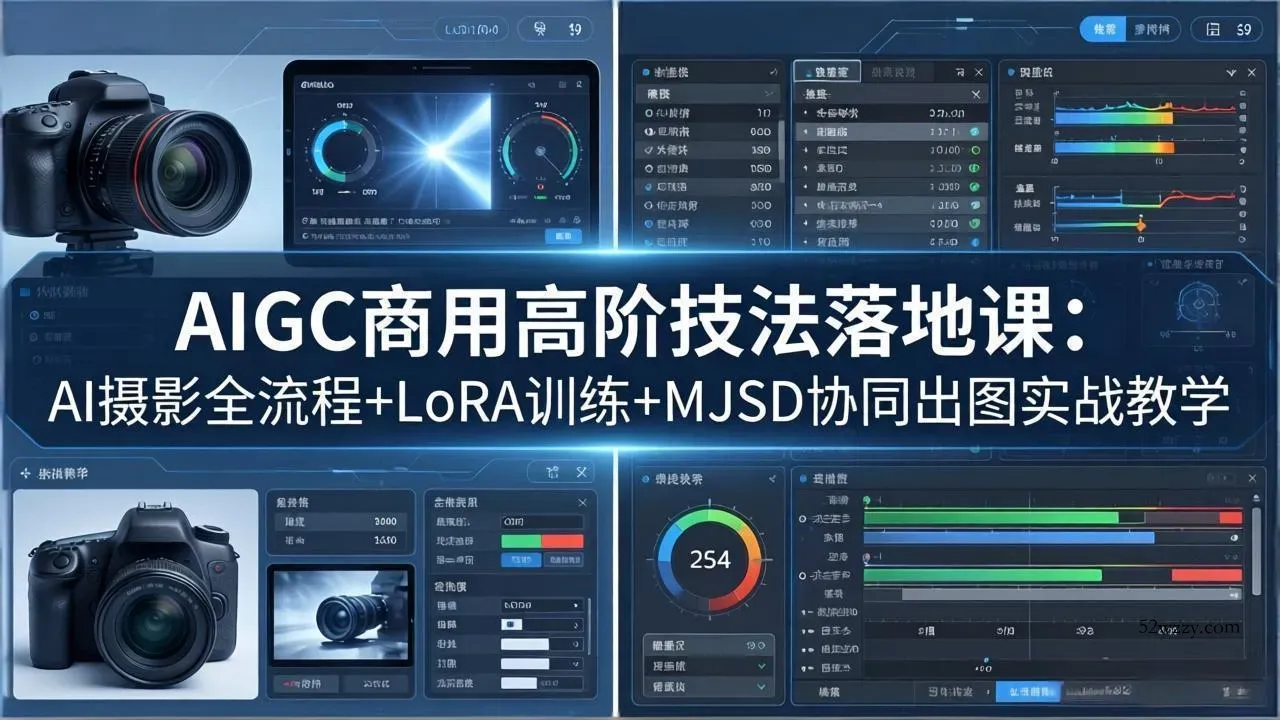 AIGC商用高阶技法落地课：AI摄影全流程+LoRA训练+MJSD协同出图实战教学-微众资源