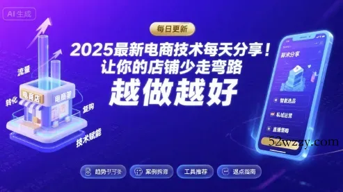 2026最新电商技术每天分享，让你的店铺少走弯路，越做越好(更新26年04月)-微众资源