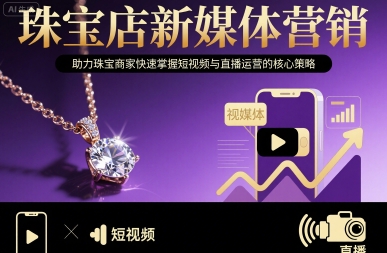 珠宝店新媒体营销，助力珠宝商家快速掌握短视频与直播运营的核心策略-微众资源