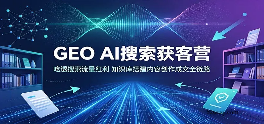 GEO AI搜索获客营：吃透搜索流量红利，知识库搭建内容创作成交全链路-微众资源