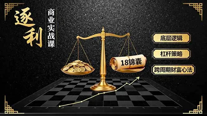 《逐 利》商业实战课，底层逻辑、杠杆策略、18锦囊，跨周期财富心法(更新-微众资源