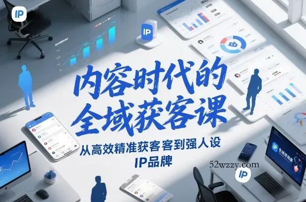 内容时代的全域获客课，从高效精准获客到强人设IP品牌-微众资源