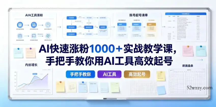 AI快速涨粉1000+实战教学课,手把手教你用AI工具高效起号
